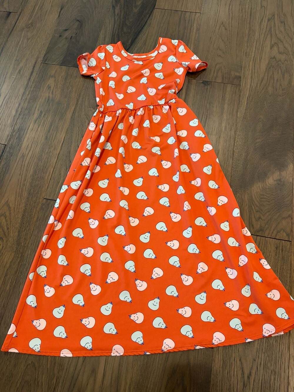 DotDotSmile Girls Pear Print Maxi Dress